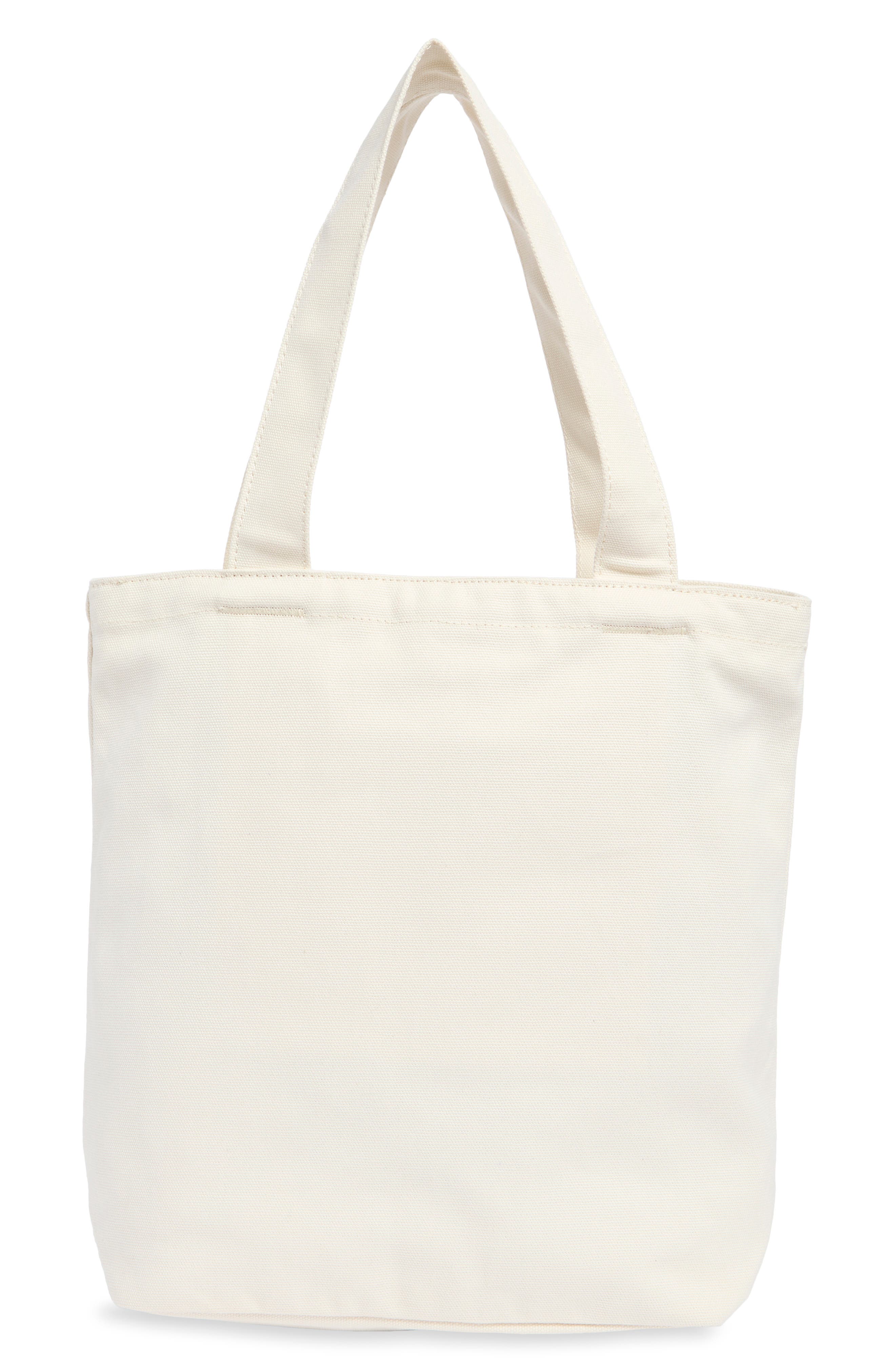 Kids' Polo Bear Canvas Tote, Alternate, color, NATURAL CANVAS WITH PURPLE