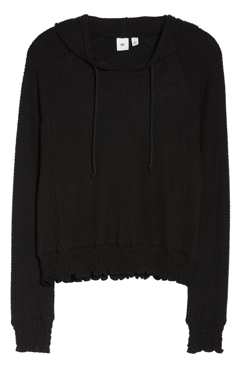 BP. Thermal Smocked Hoodie, Alternate, color,