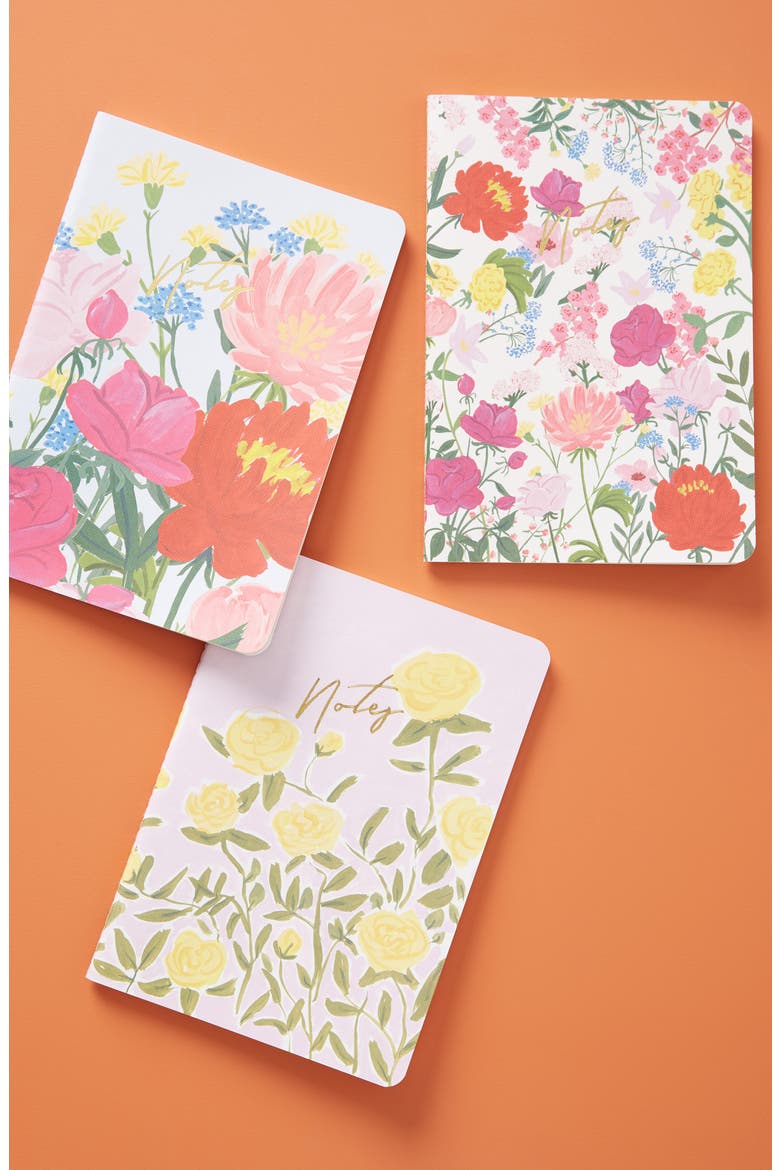 Anthropologie Jackie Diedam Set of 3 Journals, Main, color, RED MULTI