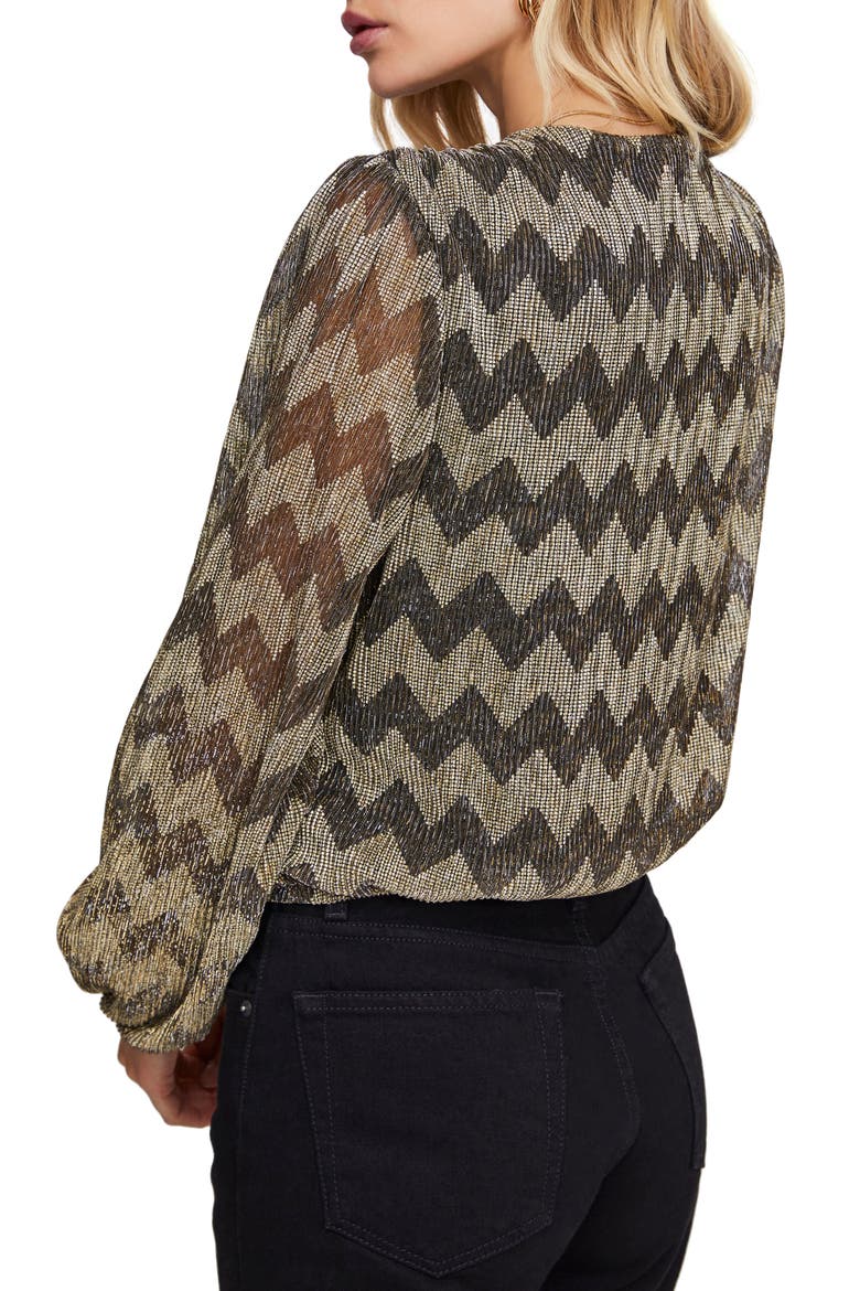 Primadonna Sequin Chevron Top, Alternate, color, GOLD CHEVRON