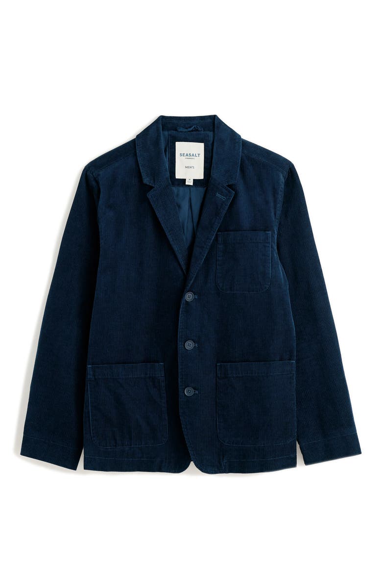 Plantsman Organic Cotton Corduroy Blazer, Alternate, color, SEA CAVE