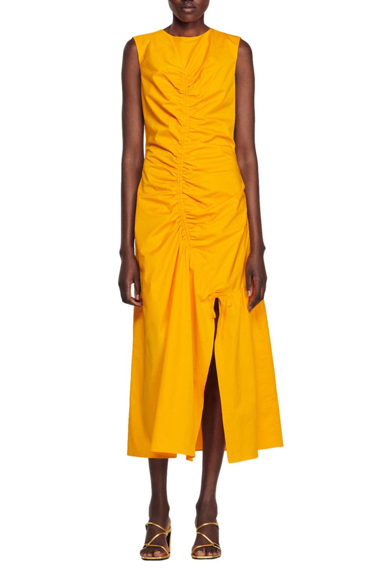 Rosie Midi Dress, Main, color, ORANGE ACIDE