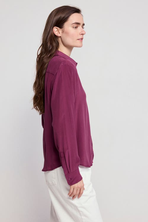 The Shirt By Rochelle Behrens The Silk Shirt In Burgundy