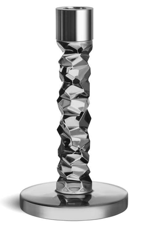 Carat Small Crystal 
Stainless Steel Candlestick