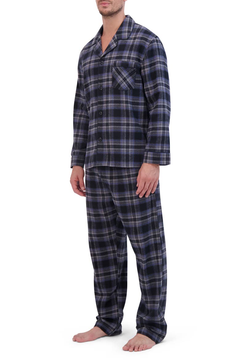 2-Piece Flannel Pajama Set, Main, color, GREY PLAID