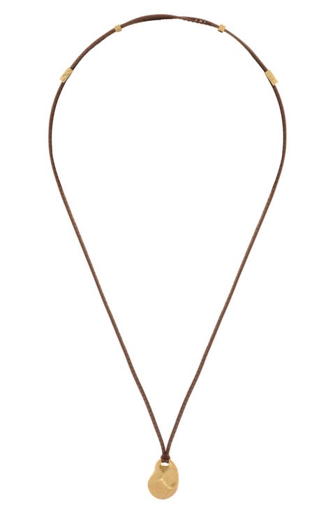 Leather Cord Pendant Necklace