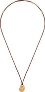 Reiss Leather Cord Pendant Necklace