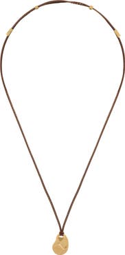 Reiss Leather Cord Pendant Necklace