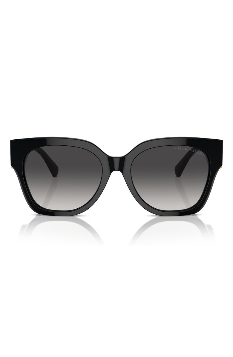 Ralph Lauren 55mm Ricky Oversize Gradient Butterfly Sunglasses, Main, color, Black / Grey Gradient