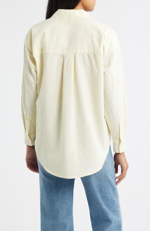 Beachlunchlounge Stripe Oversize Shirt In Brown