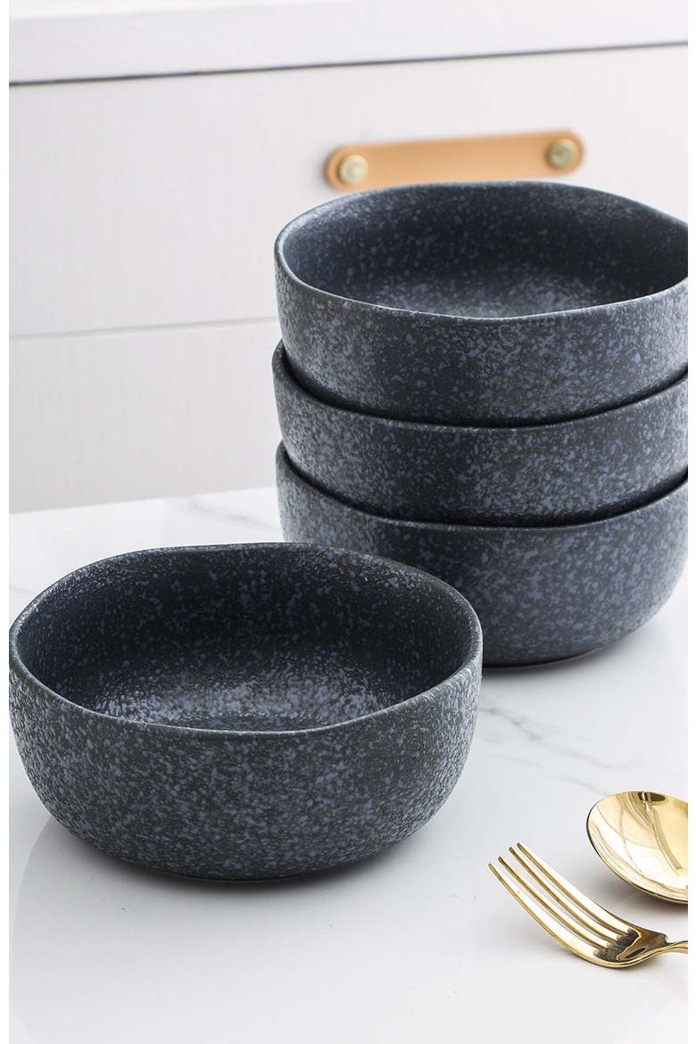 Tom Stoneware 4-Piece Bowl Set, Alternate, color, Gray and Blue