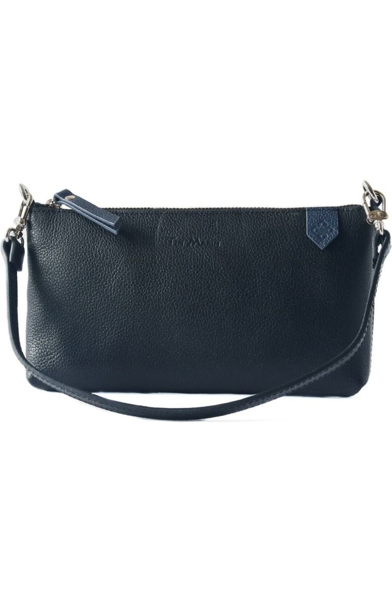 Tin Marin Elia Convertible Leather Bag - Clutch, Shoulder & Crossbody, Main, color, Black