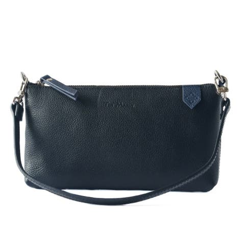 Elia Convertible Leather Bag - Clutch, Shoulder & Crossbody
