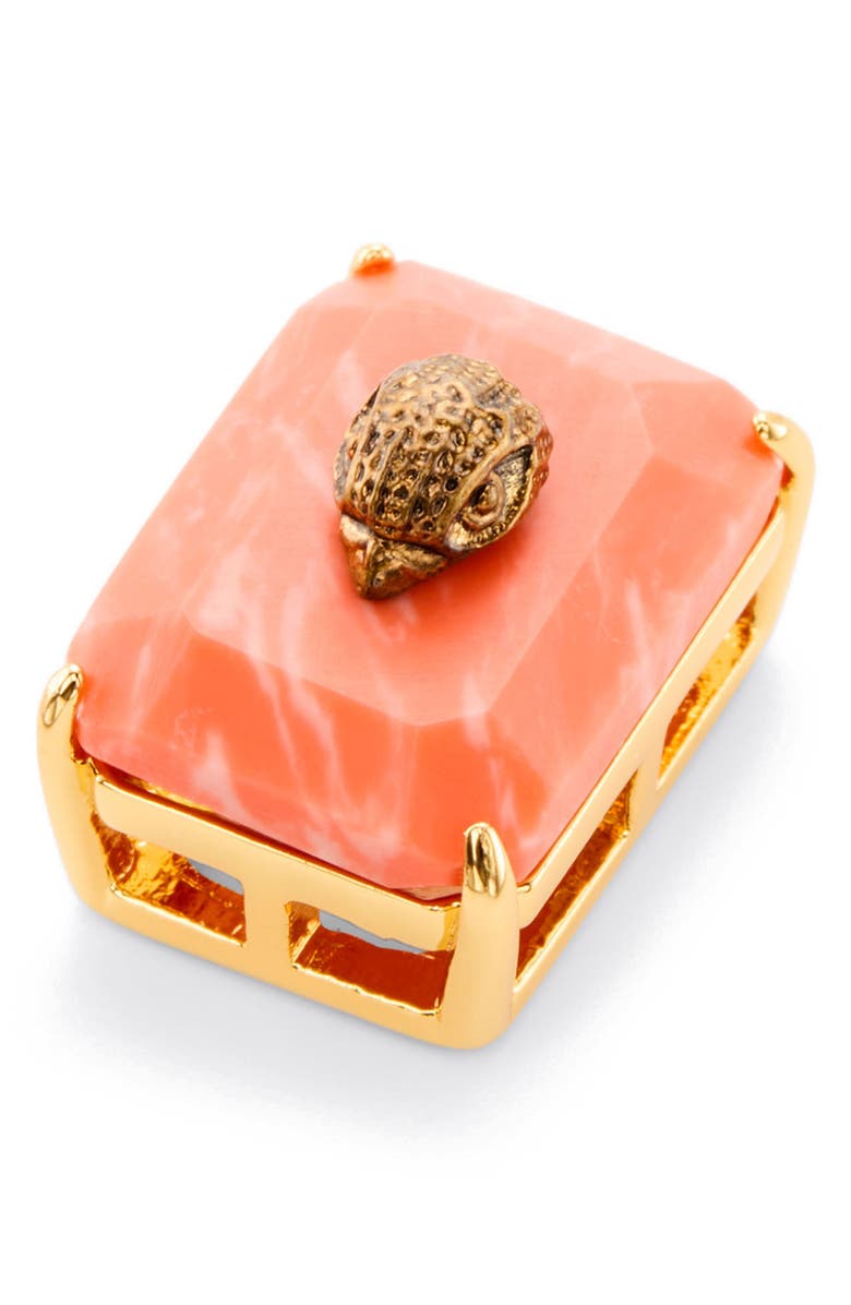 Kurt Geiger London Stone Eagle Stud Earrings, Alternate, color, Orange