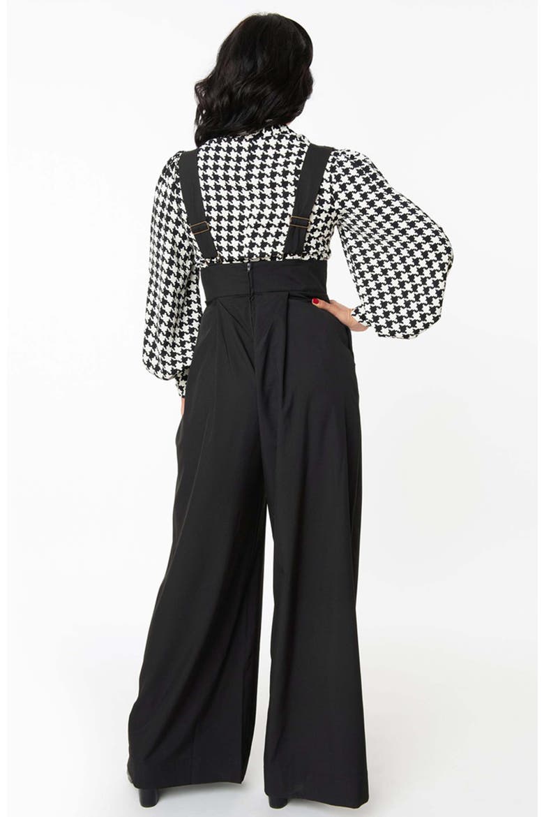 Wide Leg Rochelle Suspender Pants, Alternate, color, Black