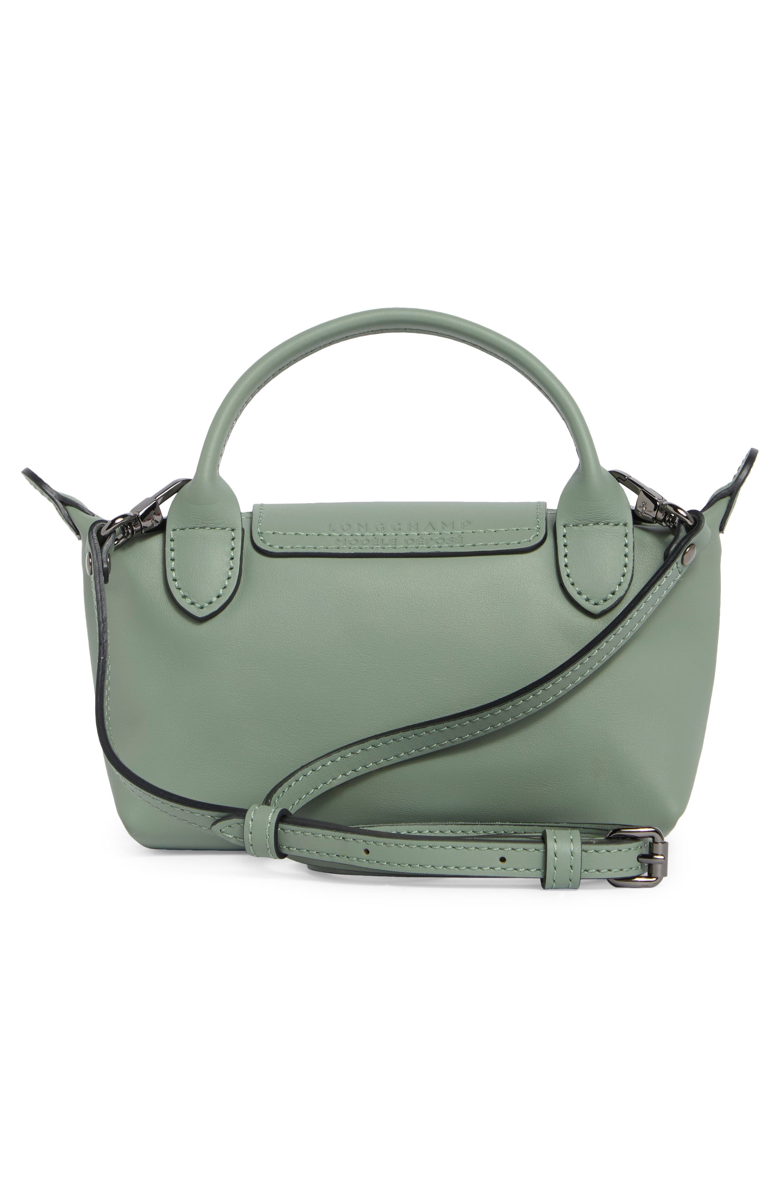 Extra Small Le Pliage Xtra Leather Clutch, Alternate, color, TUNDRA