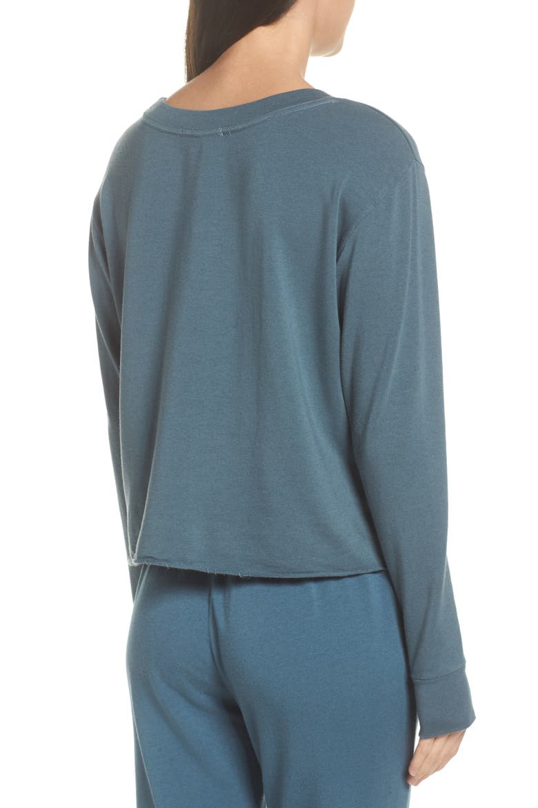 May Contain Wine Crop Sweatshirt, Alternate, color, GUNMETAL