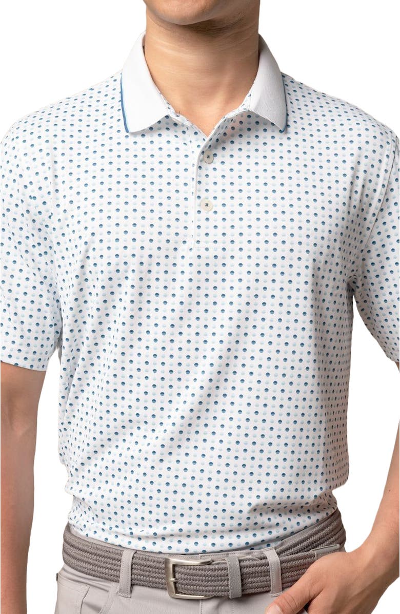 ASHWORTH GOLF All In Polo, Alternate, color, White/Poseidon/Atlantis