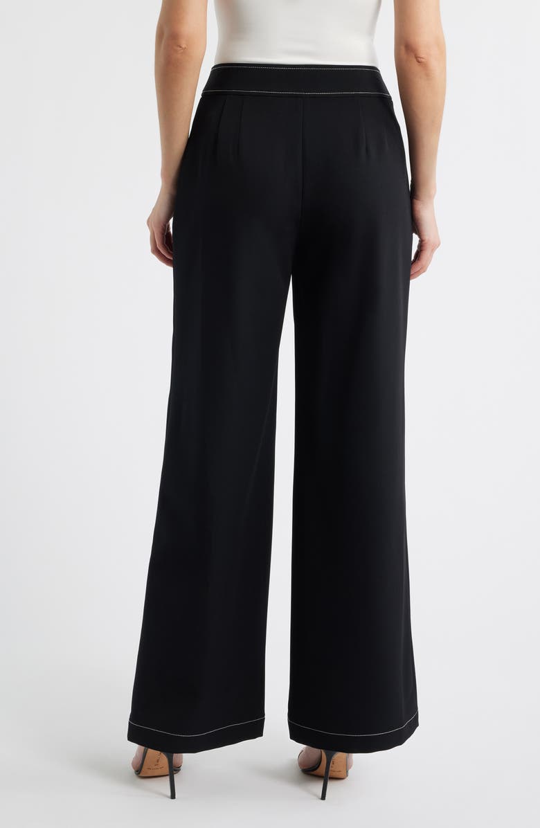 Tahari ASL Wide Leg Pants, Alternate, color, Black White
