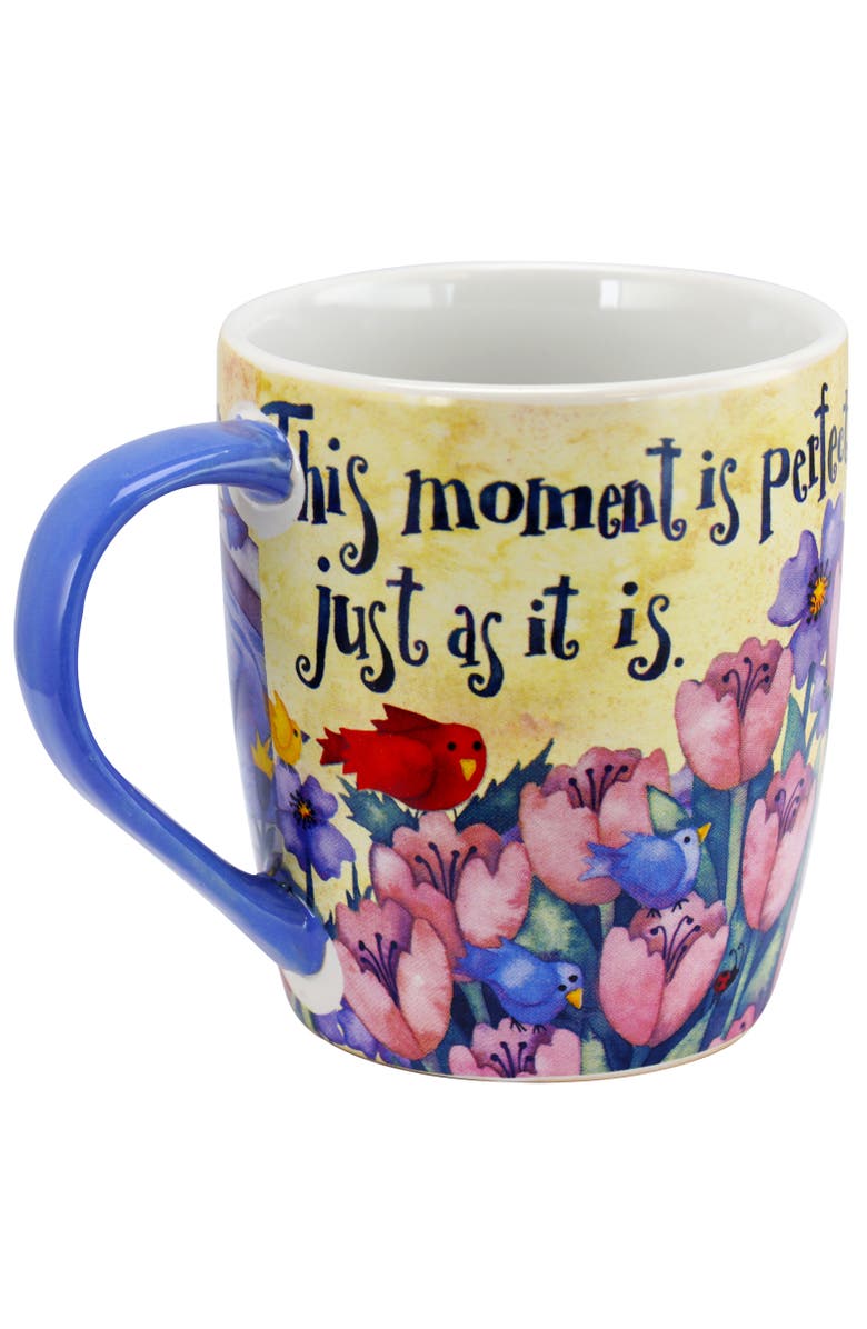 Gibson Home Birdhouse Floral 18 oz Cup Set, Set of 4 Assorted Designs, Alternate, color, Assorted