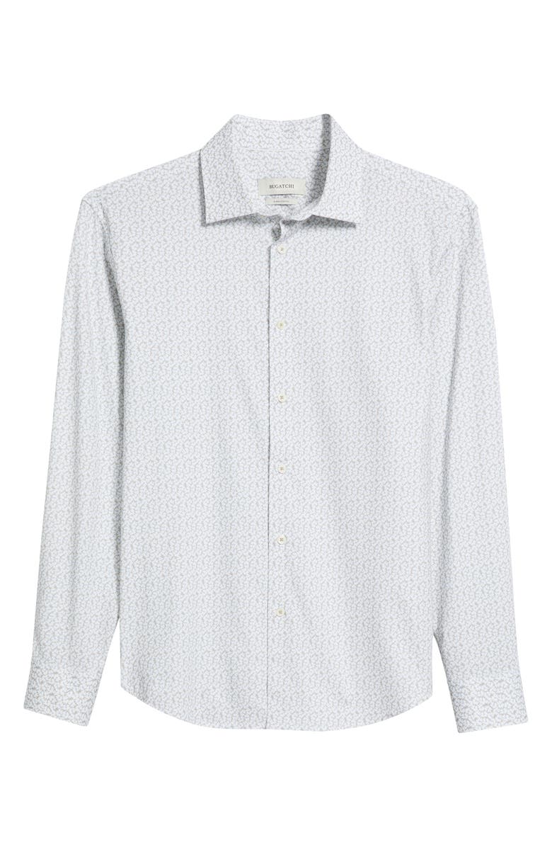 Bugatchi James OoohCotton<sup>®</sup> Floral Print Button-Up Shirt, Alternate, color, Sand
