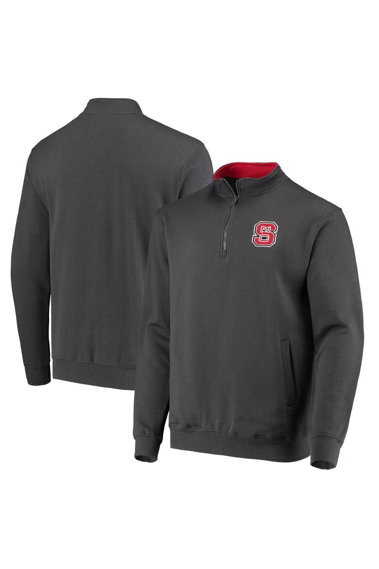 Men's Colosseum Charcoal NC State Wolfpack Tortugas Logo Quarter-Zip Jacket, Main, color, Charcoal