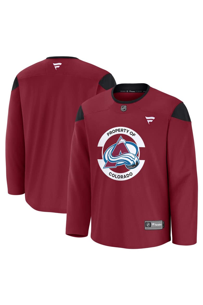 Men's Fanatics Burgundy Colorado Avalanche Team Practice Jersey, Alternate, color, Burgundy
