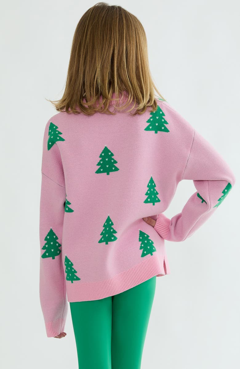 Beach Riot Kids' Little Callie Sweater, Alternate, color, Pink Christmas