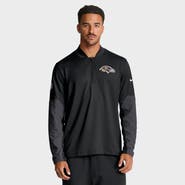 Nike Men's Nike Black Baltimore Ravens Sideline Dri-FIT Half-Zip Pullover