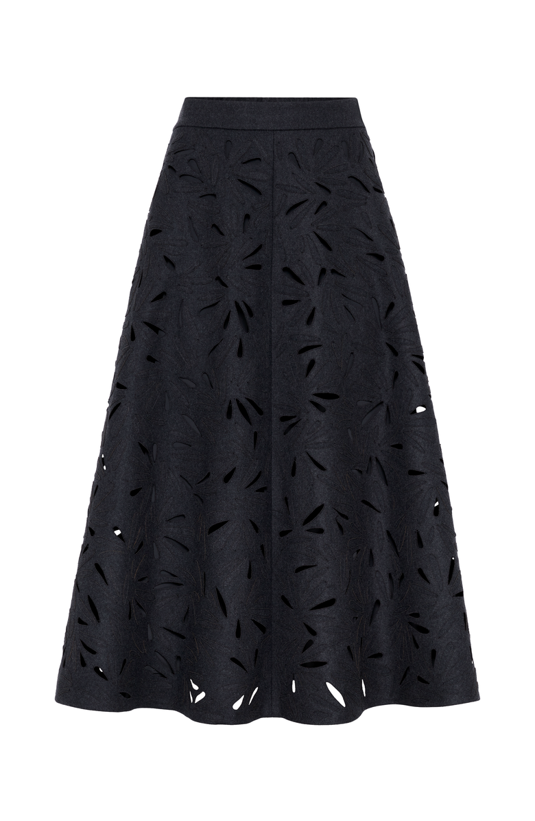 Brunello Cucinelli Fern Texture Circle skirt, Main, color, 