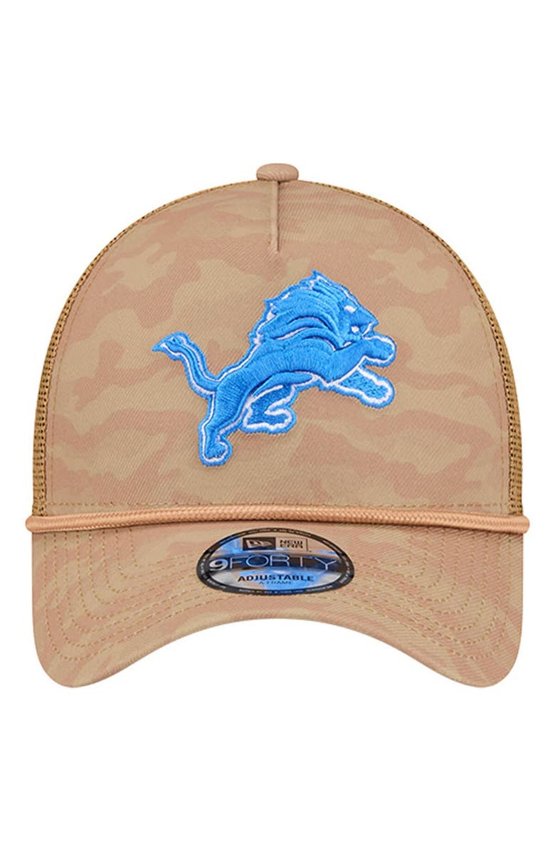 New Era Men's New Era  Tan Detroit Lions Wheat Camo 9FORTY Adjustable Hat, Alternate, color, Tan