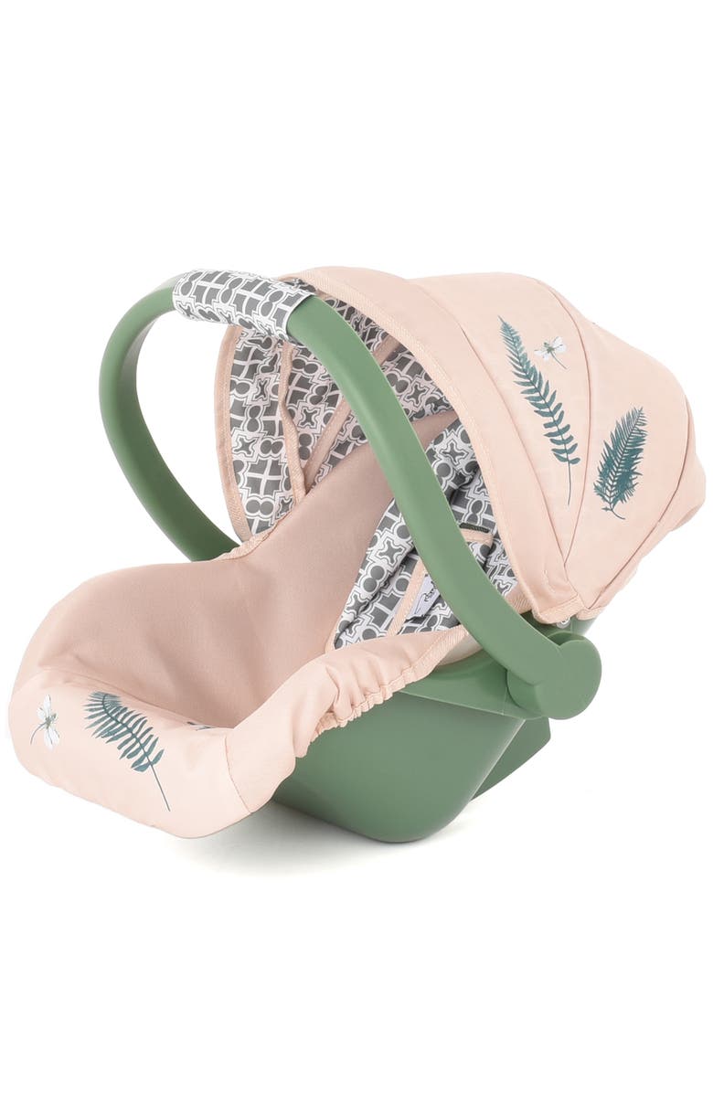 Roma Prams Rhs Doll Car Seat Fern Cream & Green, Carrier Travel Accessory, Main, color, Multicolored