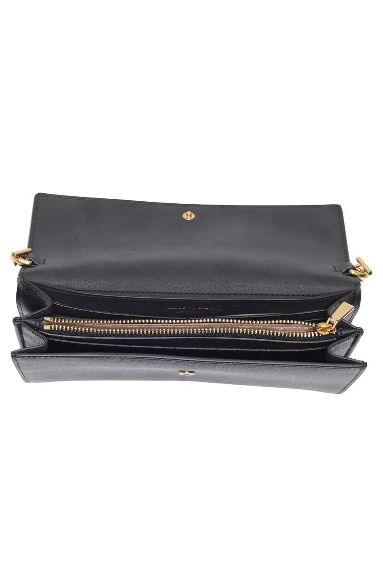 Kate Spade New York katy flap continental wallet crossbody bag, Alternate, color, Black