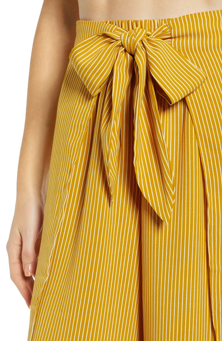 MOON RIVER Tie Front Layered Wide Leg Pants, Alternate, color,