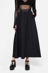 Disturbia Haunted Maxi Herringbone Skirt