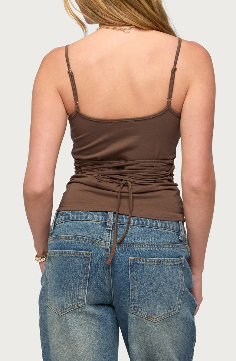 EDIKTED Nancie Lace-Up Back Camisole, Alternate, color,