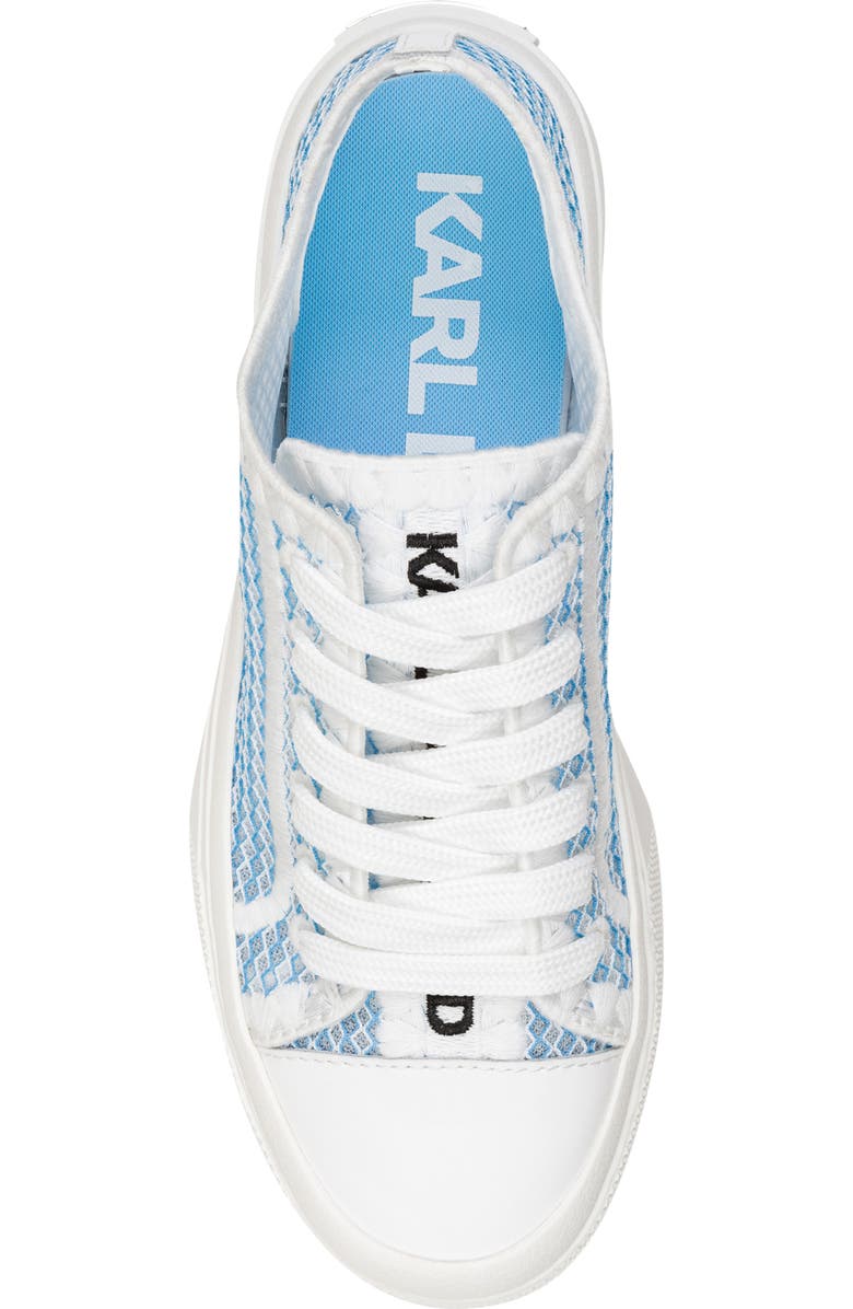KARL LAGERFELD PARIS Giddeon Low Top Sneaker, Alternate, color, Baltic Blue/ White