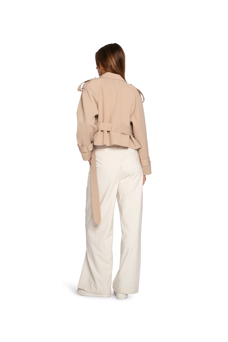 Fast Car Cropped Trench, Alternate, color, Light Beige