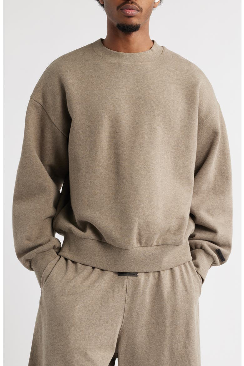Classic Fit Fleece Crewneck Sweatshirt, Alternate, color, HOMESTEAD HEATHER