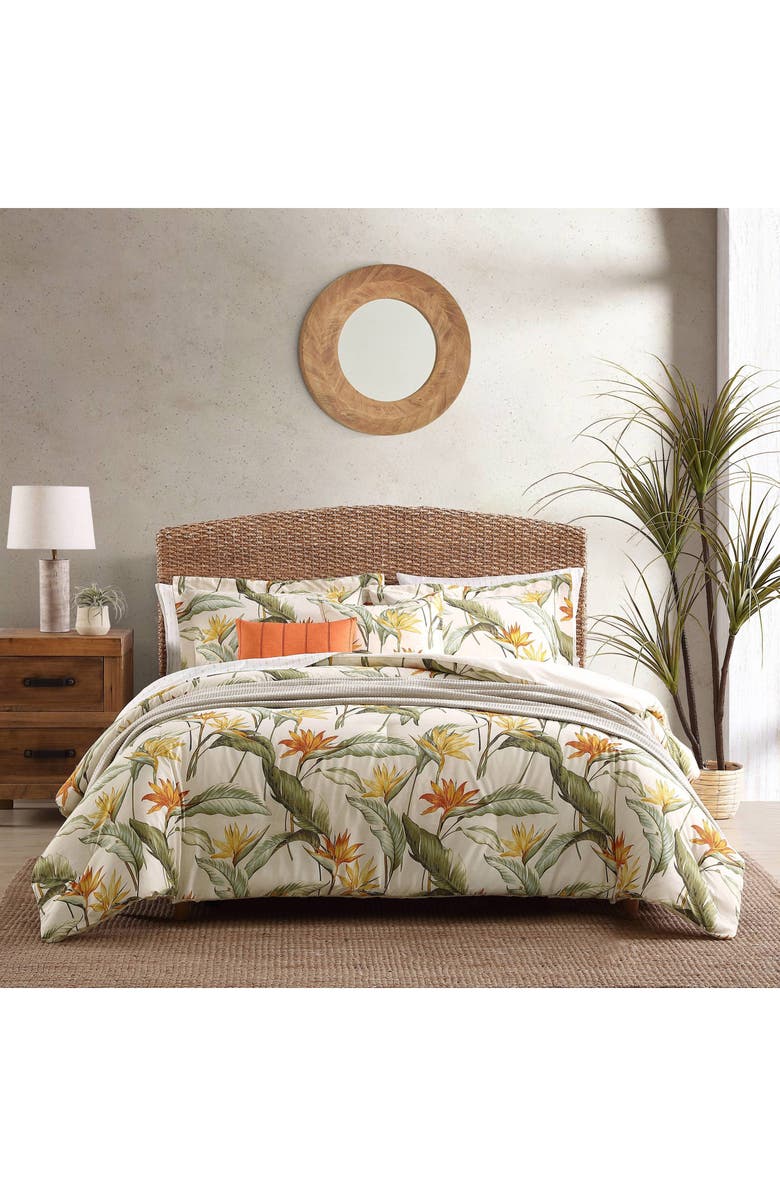 Tommy Bahama Birds Of Paradise Comforter, Sham & Pillow Set, Main, color, Ivory Multi