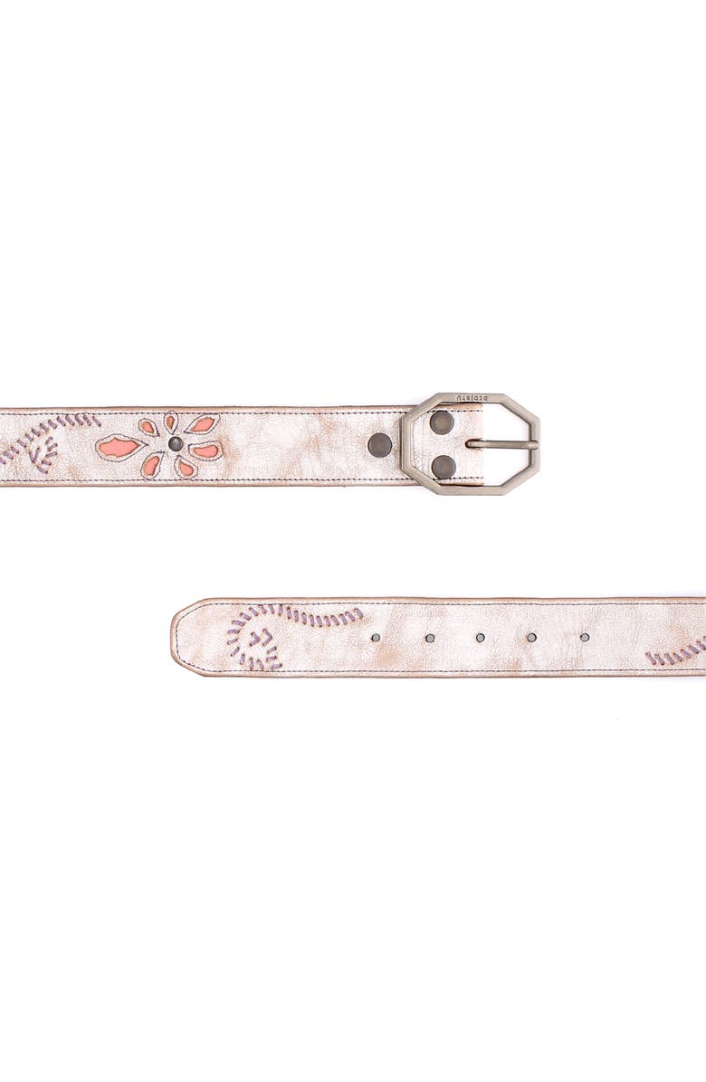 Bed Stu Upswing II Floral Inlay Belt, Alternate, color, Nectar Lux Blush Rustic