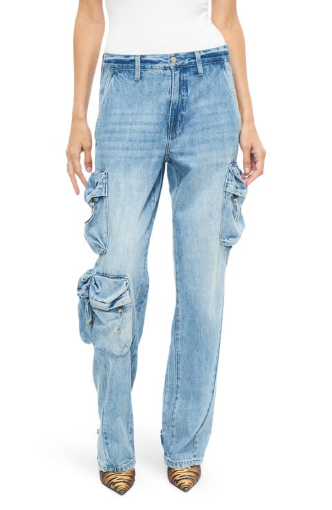 Bobbie Utility Ankle Cargo Jeans (Varsity)