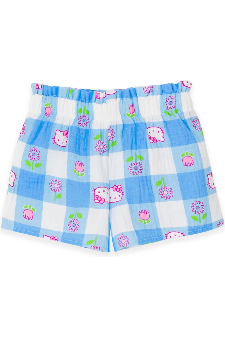 Button Down Sleeveless Top and Shorts Set, Alternate, color, Hello Kitty Blue