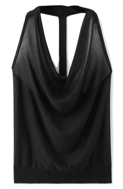 Draped Fine Knit Top
