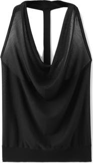 MANGO Draped Fine Knit Top