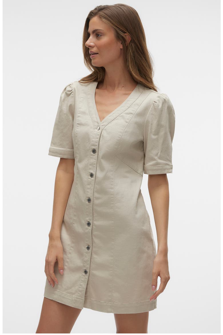 Wild Gena Denim Minidress, Alternate, color, PUMICE STONE