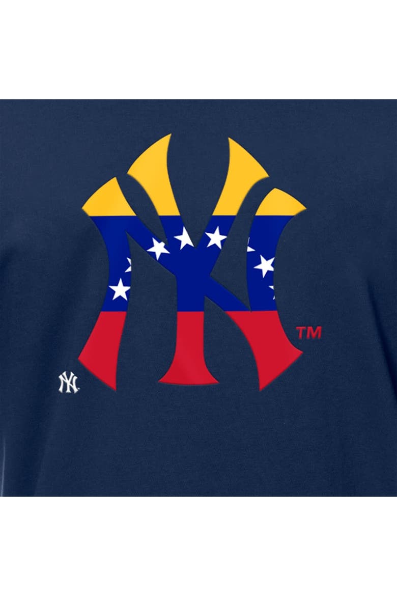 Men's New Era Navy New York Yankees Venezuelan Flag Logo T-Shirt, Alternate, color, Navy