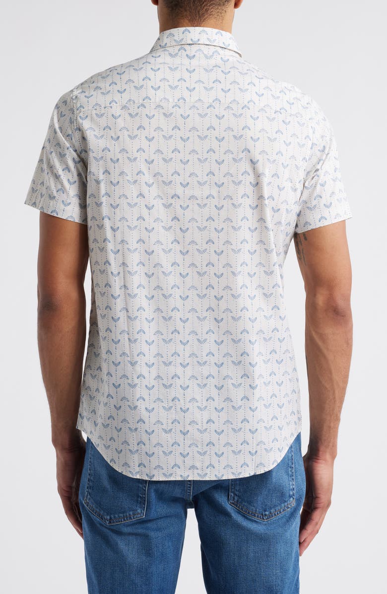 TravisMathew Clockwise Short Sleeve Button-Up Shirt, Alternate, color, Moonbeam