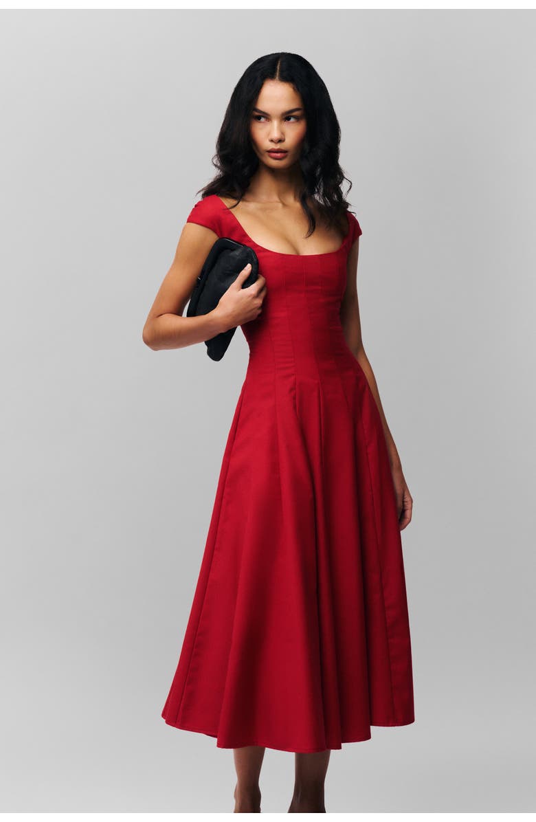 Guizio Leila Dress, Alternate, color, Red Love