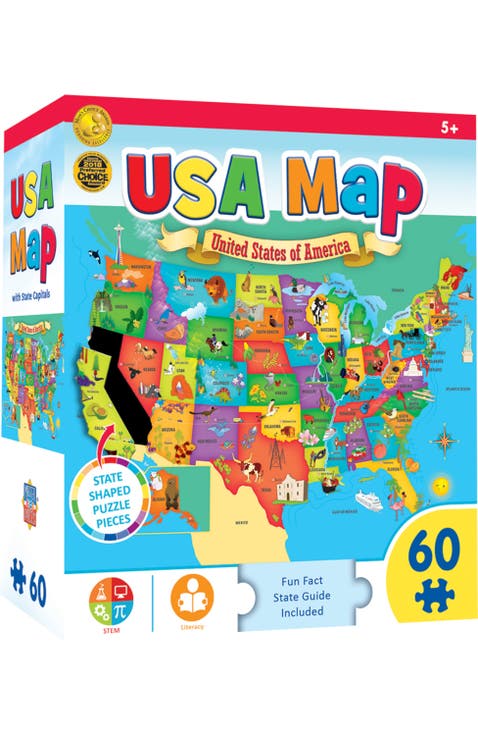 USA Map 60 Piece Kids Jigsaw Puzzle